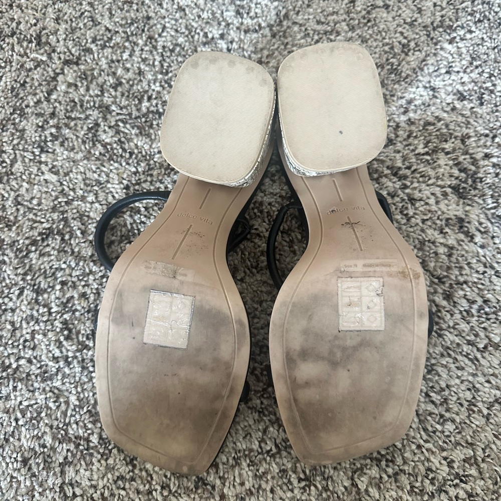 Dolce Vita snake print slide heels size 7.5 - Picture 3 of 3
